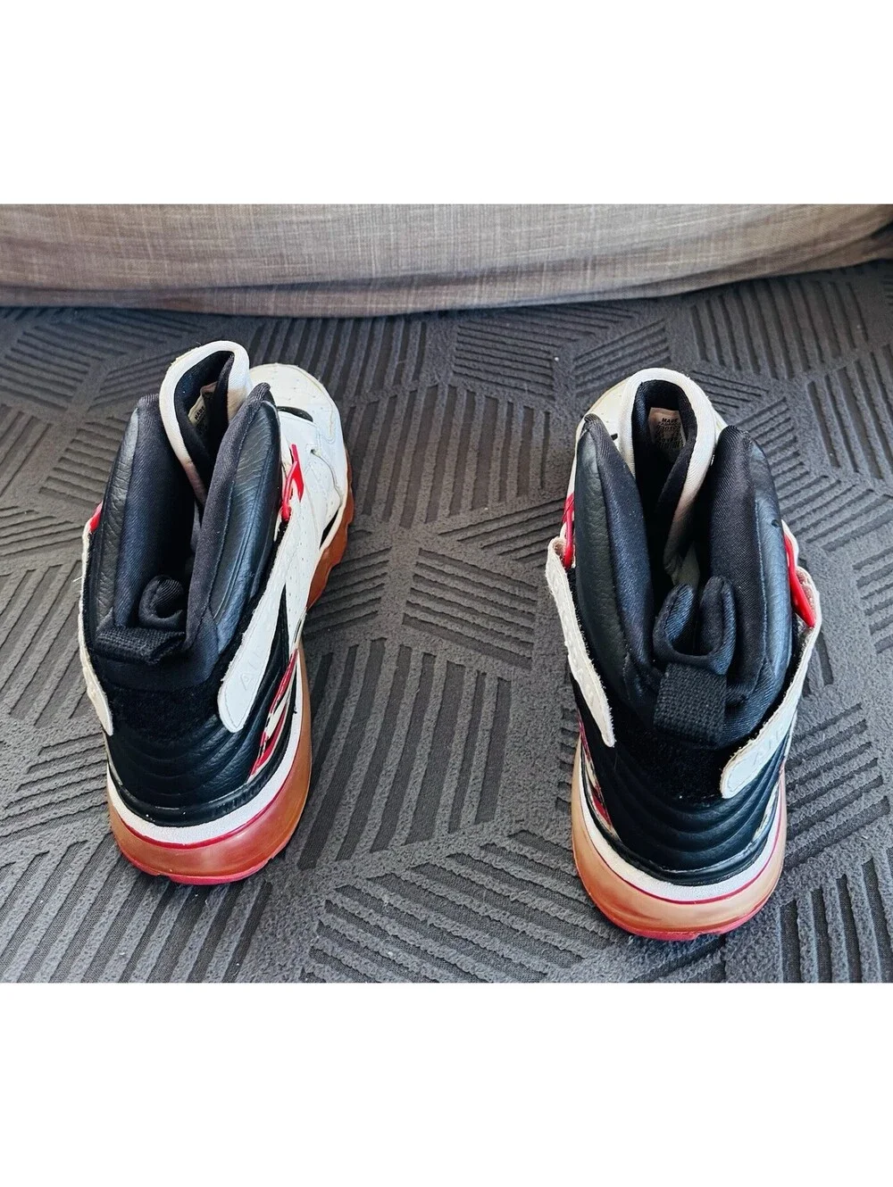 Air Jordan-vintage-Size 10.5-mid Top-Lace/Strap-Red,White,Black
